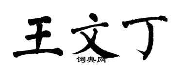 翁闓運王文丁楷書個性簽名怎么寫