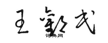 駱恆光王歡民草書個性簽名怎么寫