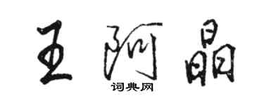 駱恆光王阿晶行書個性簽名怎么寫