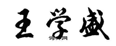 胡問遂王學盛行書個性簽名怎么寫