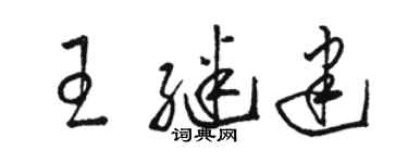 駱恆光王繼建草書個性簽名怎么寫