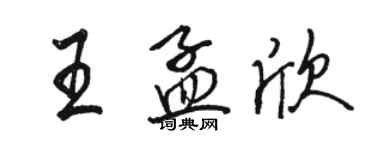 駱恆光王孟欣行書個性簽名怎么寫