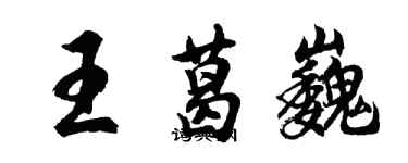 胡問遂王葛巍行書個性簽名怎么寫