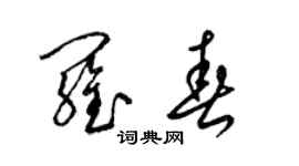 梁錦英羅春草書個性簽名怎么寫