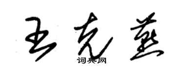 朱錫榮王克燕草書個性簽名怎么寫