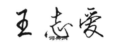 駱恆光王志愛行書個性簽名怎么寫