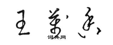 駱恆光王萬香草書個性簽名怎么寫