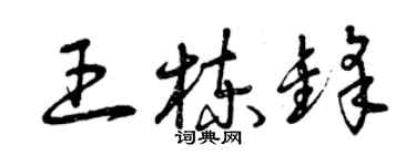 曾慶福王棟鋒草書個性簽名怎么寫