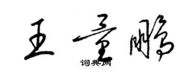 梁錦英王量鵬草書個性簽名怎么寫