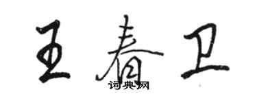 駱恆光王春衛行書個性簽名怎么寫