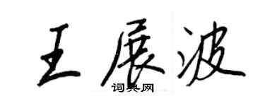 王正良王展波行書個性簽名怎么寫