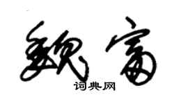 朱錫榮魏富草書個性簽名怎么寫