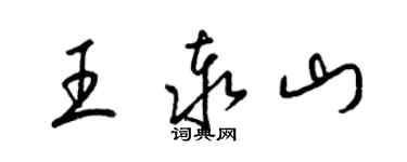 梁錦英王泰山草書個性簽名怎么寫