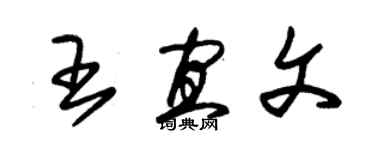 朱錫榮王宜文草書個性簽名怎么寫