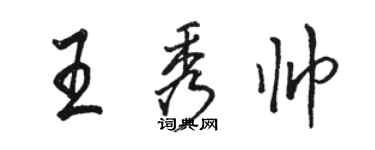 駱恆光王秀帥行書個性簽名怎么寫