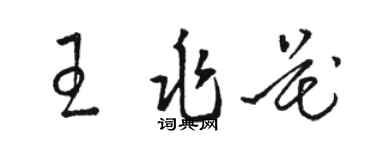 駱恆光王兆花草書個性簽名怎么寫