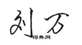 駱恆光劉萬行書個性簽名怎么寫