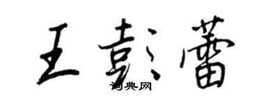 王正良王彭蕾行書個性簽名怎么寫