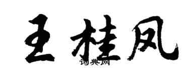 胡問遂王桂鳳行書個性簽名怎么寫