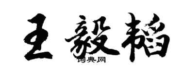 胡問遂王毅韜行書個性簽名怎么寫