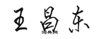 駱恆光王昌東行書個性簽名怎么寫