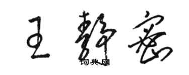 駱恆光王靜密草書個性簽名怎么寫