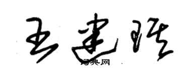 朱錫榮王建琪草書個性簽名怎么寫