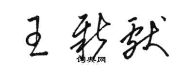 駱恆光王新獻草書個性簽名怎么寫