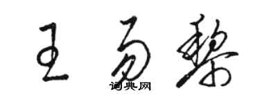 駱恆光王易黎草書個性簽名怎么寫