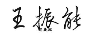 駱恆光王振能行書個性簽名怎么寫