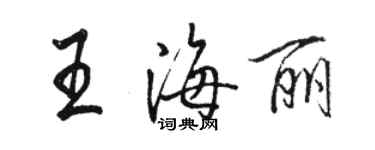 駱恆光王海麗行書個性簽名怎么寫