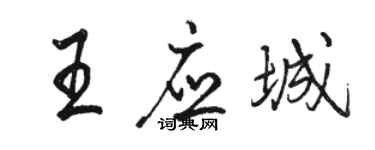 駱恆光王應城行書個性簽名怎么寫