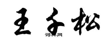 胡問遂王千松行書個性簽名怎么寫