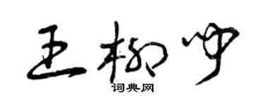 曾慶福王柳聞草書個性簽名怎么寫