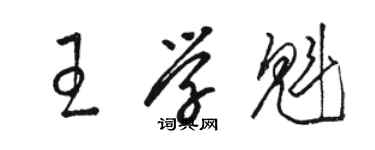 駱恆光王學魁草書個性簽名怎么寫