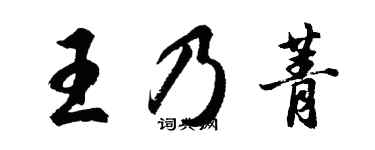 胡問遂王乃菁行書個性簽名怎么寫