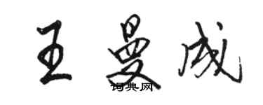 駱恆光王曼成行書個性簽名怎么寫