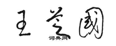 駱恆光王芝國草書個性簽名怎么寫