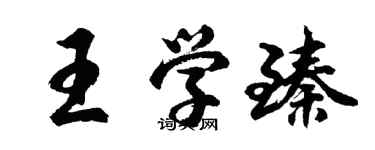 胡問遂王學臻行書個性簽名怎么寫