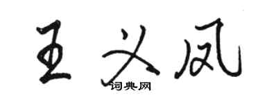 駱恆光王義鳳行書個性簽名怎么寫