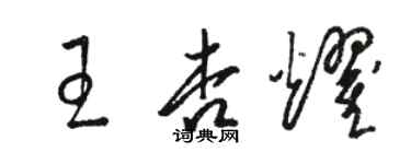 駱恆光王杏耀草書個性簽名怎么寫