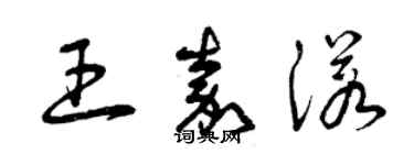 曾慶福王嘉諾草書個性簽名怎么寫