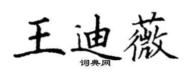 丁謙王迪薇楷書個性簽名怎么寫