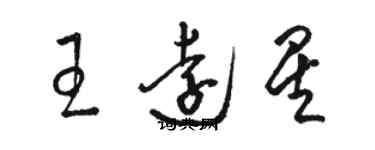 駱恆光王遠星草書個性簽名怎么寫