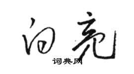 駱恆光白亮草書個性簽名怎么寫