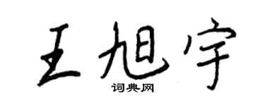 王正良王旭宇行書個性簽名怎么寫