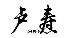 胡問遂盧燾行書個性簽名怎么寫