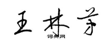 梁錦英王林芳草書個性簽名怎么寫