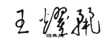 駱恆光王耀麗草書個性簽名怎么寫