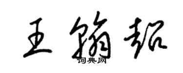 梁錦英王翰超草書個性簽名怎么寫